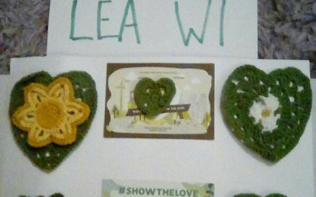 Lea WI members make hearts to support #ShowTheLove