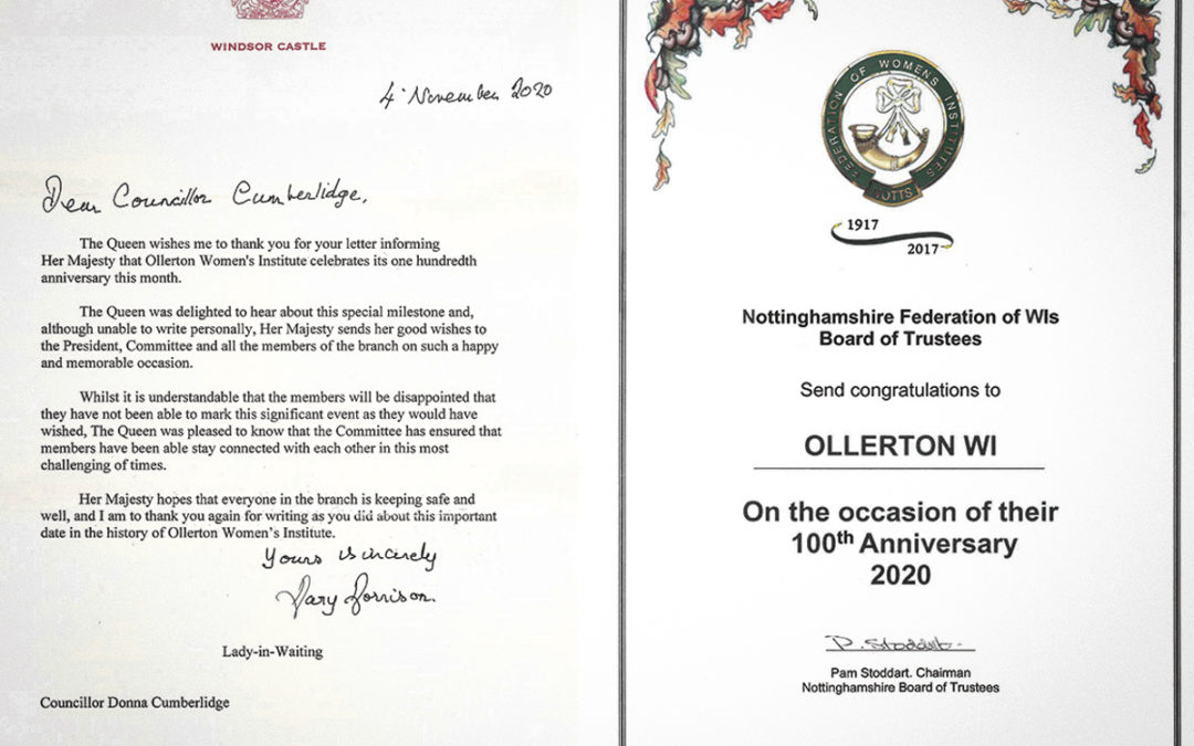 Letter from Windsor marks 100 years of Ollerton WI