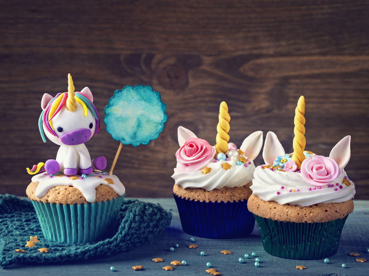 Unicorn cupcakes for a party