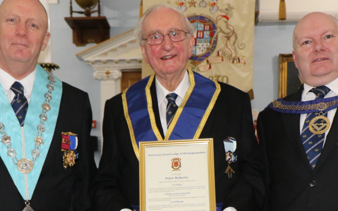60 years of service to Freemasonry