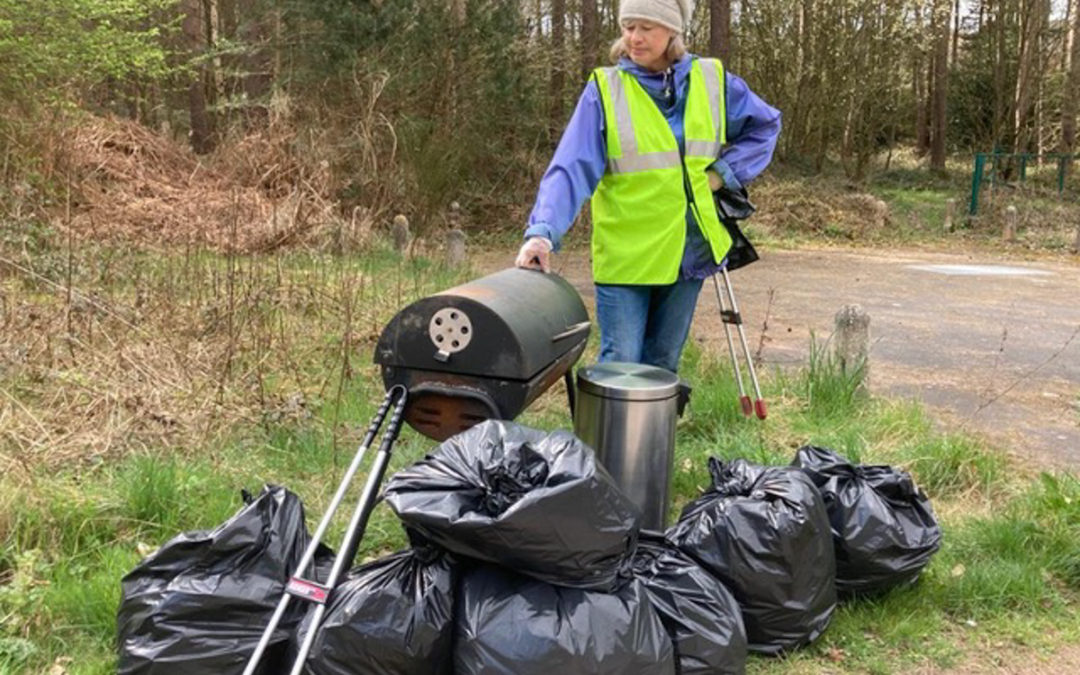 Village litter picking volunteers