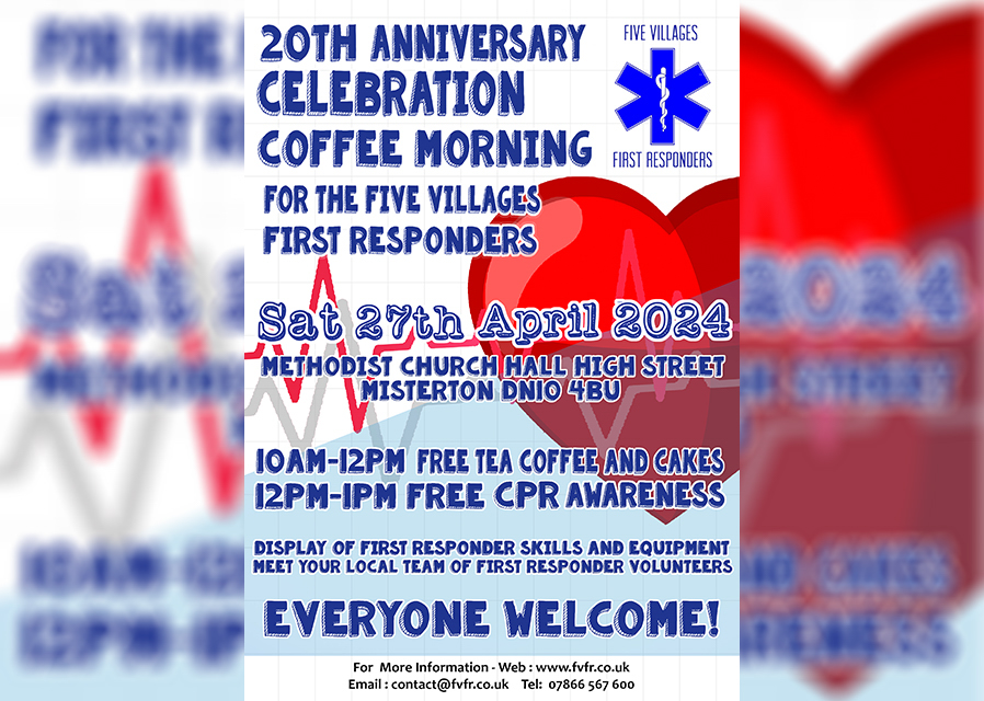 Five Villages First Responders team invites you to celebrate 20th anniversary
