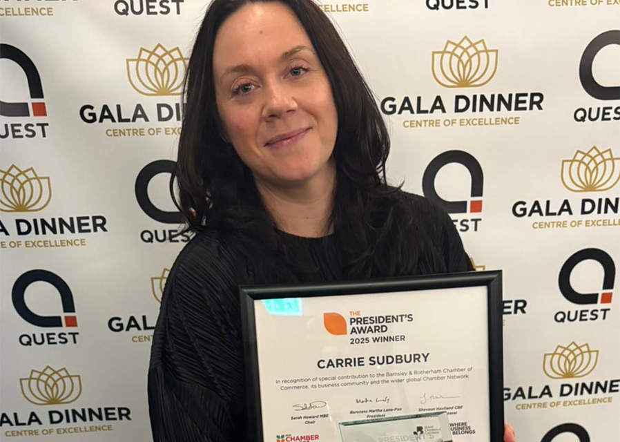 Barnsley and Rotherham Chamber CEO secures prestigious national accolade