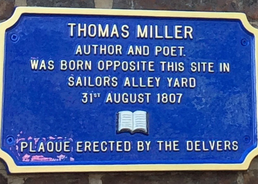 The story behind the Delvers Blue Plaque:  Thomas Miller