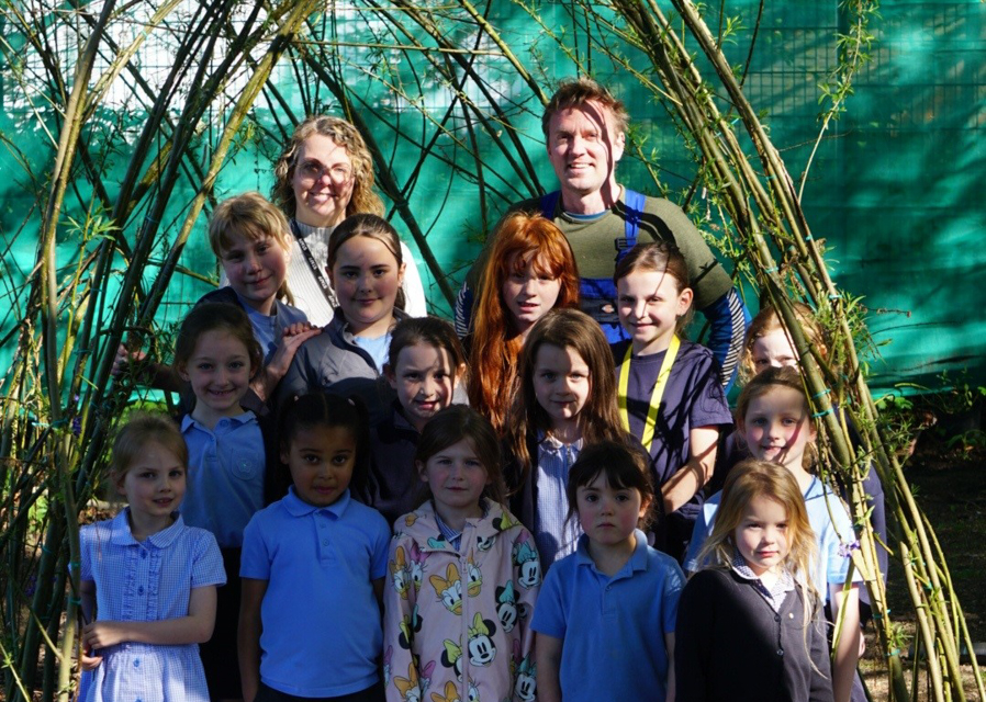 Living willow tunnel brings nature to life at Edwinstowe primary school