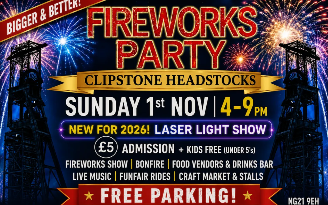 Fireworks Party at Clipstone Headstocks